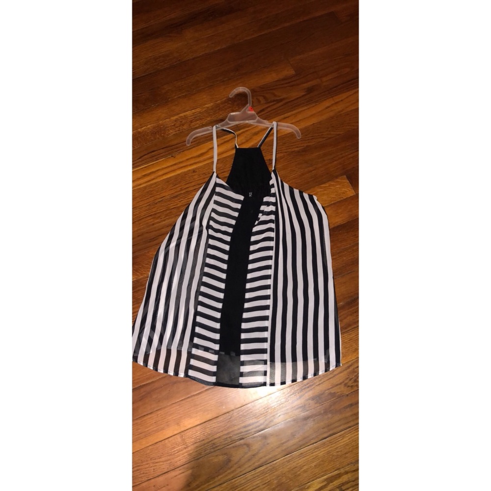 New York and Company black and white striped top